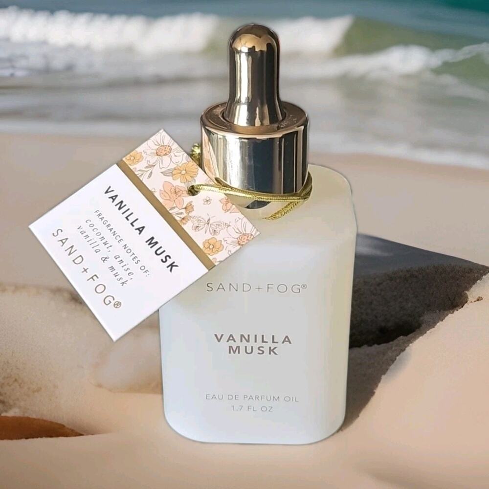 Sand And Fog Vanilla Musk Eau de Parfum Perfume Oil Dropper 1.7 oz New